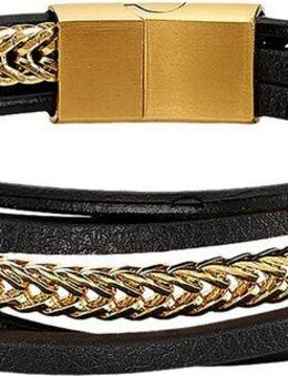 Bruno Banani Armband Schmuck Geschenk Edelstahlarmband Lederimitat