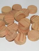 KONUSPLÄTTCHEN QUERHOLZPLÄTTCHEN Holzplättchen 25 mm Fichte mit Fase 25 Stück !NEU! in 97199