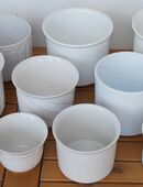 Keramik-Topf-Sortiment, 11 Stück komplett (incl. Rumtopf), bisher unbenutzte Deko in einem Musterhaus in 84359