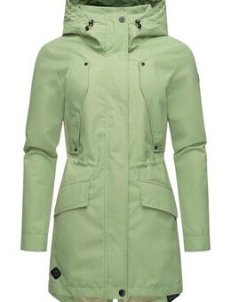 Ragwear Regenmantel Begonia Wasserdichter Damen Übergangsmantel mit großer Kapuze
