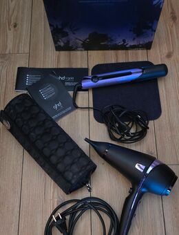 GHD Glätteisen und Föhn Set mit Hitzeschitztasche und Hitzeschutzmatte - Edenkoben