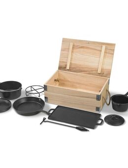 *ANGEBOT* BBQ Dutch Oven Set, 7-teilig in Holzkiste Set2 - Wuppertal