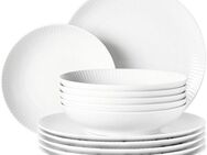 Seltmann Weiden Tafelservice Geschirr-Set, 12 Teile, Amina (12-tlg), 6 Personen, Porzellan, Geschirr-Set, Teller, Made in Germany, 12 Teile, für 6 Personen