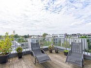 Schickes Penthouse mit Dachterrasse, 4 Zimmern, Kamin, 2 Bädern und Einbauküche in Düsseldorf Flehe! - Düsseldorf