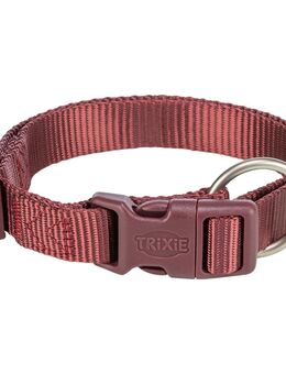 Trixie Premium Halsband, sangria - Größe S - M: 30 - 45 cm Halsumfang, 15 mm breit