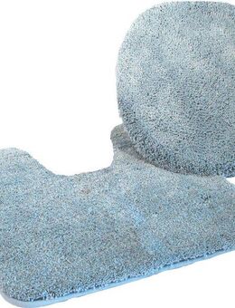 KiNZLER Badematte Chaozhou, Höhe 20 mm, rutschhemmend beschichtet, fußbodenheizungsgeeignet, Polyester, 2-tlg. Stand-WC Set, Badteppich, Uni Farben, weich, als rechteckig, rund & Set erhältlich