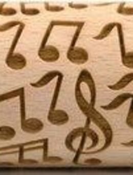 folkroll Teigroller 3D-Motiv-Teigrolle Massivholz, Musik