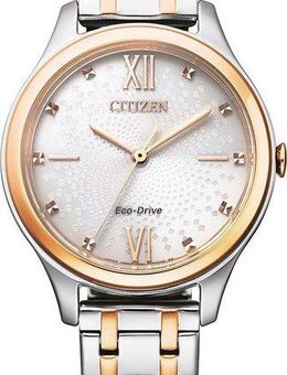 Citizen Solaruhr EM0506-77A, Armbanduhr, Damenuhr, analog, Edelstahlarmband