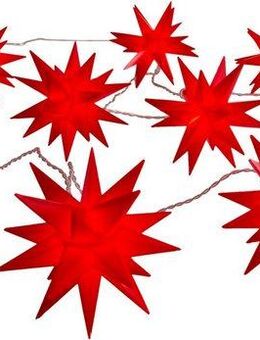 näve LED-Lichterkette Fairy Lights, Weihnachtsdeko, Länge Ges. ca. 740 cm, Zuleitung 500 cm, 9-flammig, mit 9 Sternen in 3D Optik, Outdoor Weihnachtslichterkette, IP44