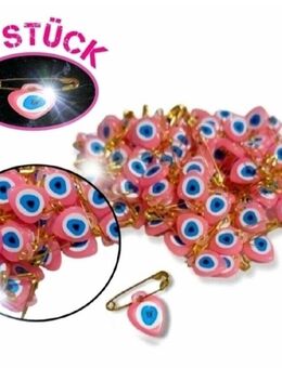 50x Rosa Nazar Boncuk Herz mit Goldfarbene Sicherheitsnadel Auge Böse Blick Pink 10,90 €* - Villingen-Schwenningen