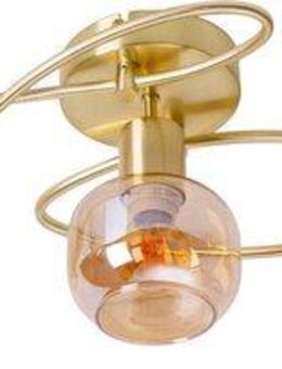 näve Deckenstrahler Libby, ohne Leuchtmittel, 5flg. flexibel verstellbare Glasschirme in amber getönt excl. 5xE14