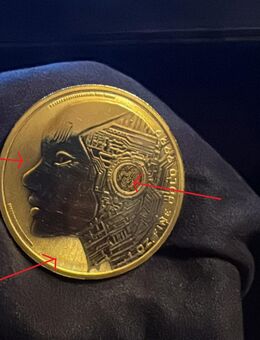 Goldmünze 1 oz 999.9 Gold "AI Coin Fehlprägung" Pressburg Mint mit Zertifitat - Waren (Müritz)