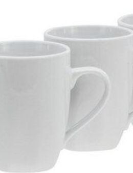 CreaTable Becher Square Weiss, Porzellan, (Kaffee-/Teebecher), 300 ml, 6-teilig