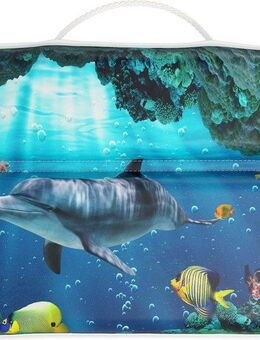 Sanilo Nackenkissen Badewannenkissen Delphin, bequem, rutschfest, kräftige Farben, mit 7 starken Saugnäpfen