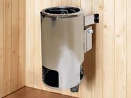 weka Sauna Massivholzsauna VALIDA 1, BxTxH: 139 x 139 x 203,5 cm, 38 mm, Blockbohlen, moderne Ganzglastür
