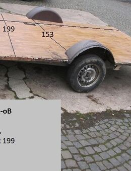 Plattformanhänger 1000kg ca 349 ( 163 Deichsel) x 199, ZdR 153, ideal für TINY House, Quad- Zweirad-Maschinentransporter gebr. (Hymer Eriba Nova 390) - Schotten Zentrum