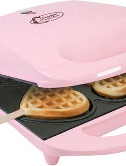 bestron Waffeleisen DSW271 für Herzwaffeln am Stiel, 780 W, für Herzwaffeln am Stiel, Retro Design
