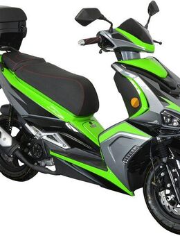 GT UNION Motorroller Striker 45, 49,5 ccm, 45 km/h, Euro 5, (Set, mit Topcase), Luftgekühlter Motor