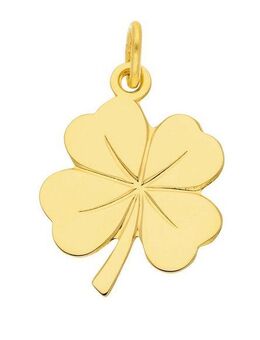 Adelia´s Kettenanhänger 585 Gold Anhänger Kleeblatt, 585 Gold Goldschmuck für Damen