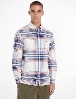 Tommy Hilfiger Langarmhemd XL OXFORD CHECK RF SHIRT mit großem Karomuster