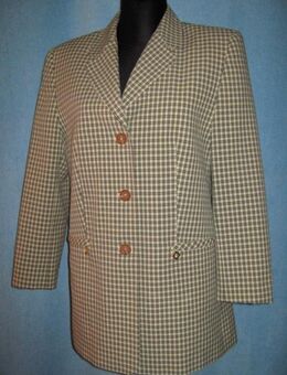 NEU * Edel * stylisch * Original Granny VINTAGE * Old School * Boyfriend * Karo * Anzug * Kostüm * BLAZER "Laura Torelli" Gr. 38- 40/ S- M * dunkel- blau * gelb * - Riedlingen