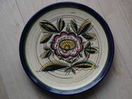 Keramik Teller 36 cm Wandteller Blume Deko handbemalt Vintage 7,- - Flensburg