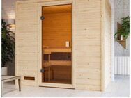 welltime Sauna Sunie, BxTxH: 195 x 145 x 187 cm, 38 mm, 3,6-kW-Plug & Play Ofen mit int. Steuerung