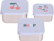 LÄSSIG Lunchbox Happy Fruits, Cherry, Edelstahl, Polyprophylen (PP), (Set, 3-tlg)