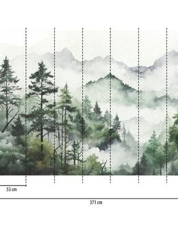 living walls Fototapete THE WALL III Landschaft Tapete Motivtapete Wald Wald, glatt, matt, (1 St), Vliestapete floral für Schlafzimmer Küche Wohnzimmer Landschaft Design