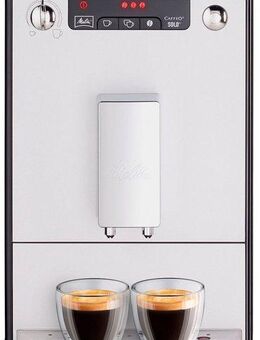 Melitta Kaffeevollautomat Solo® E950-203, silber/schwarz, Perfekt für Café crème & Espresso, nur 20cm breit