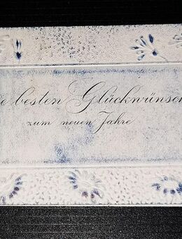 Die besten Glückwünsche zum neuen Jahre, Klapp-Visitenkarte,~1900 - Bautzen