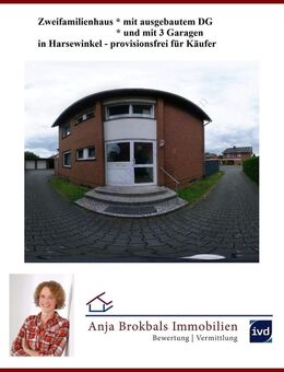 Zweifamilienhaus mit ausgebautem DG und mit 3 Garagen in Harsewinkel, provisionsfrei für Käufer - Harsewinkel (Mähdrescherstadt)