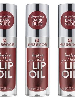 Essence Lipgloss hydra kiss LIP OIL, 3-tlg., Dezente Farbabgabe, pflegende Textur, glänzendes Finish, vegan.