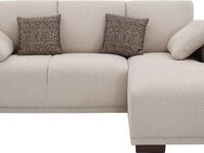 Home affaire Ecksofa BORNHOLM L-Form mit Recamiere, Maße B/T/H: 234/162/85 cm, Recamiere links oder rechts bestellbar, Wellenfederung, inkl. 2 Kissen