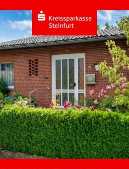 Komfortables Wohnen auf einer Ebene - Gepflegter Bungalow mit idyllischem Garten! - Altenberge