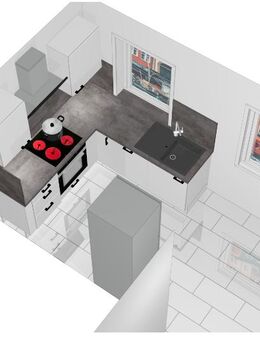 Helle 2-Zi.-Whg. im Erdgeschoss mit Einbauküche und Balkon - Fürth