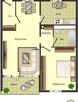 2-Zimmer-Wohnung mit neuem Wannenbad in Ratingen West - Ratingen