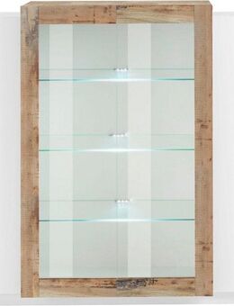 INOSIGN Vitrine Coro, Vitrine, Glasvitrine, Vitrinenschrank, Stauraumvitrine 2 Glastüren, 2 Holztüren, Doppeltiefe, Hochglanz Fronten, Höhe 126