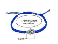 Blaues Armband Fatimas Hamsa Hand mit Nazar Boncuk Auge Blick Armschmuck Schmuck 7,90 €* - Villingen-Schwenningen