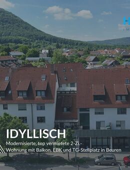 IDYLLE - Modernisierte, top vermietete 2-Zi.-Wohnung mit Balkon, EBK und TG-Stellplatz in Beuren - Beuren (Baden-Württemberg)