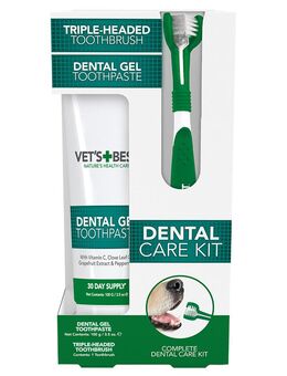Vet's Best® Zahnpflege Set für Hunde - Zahnbürste und Zahnpasta (100 g)
