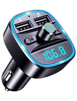 Bluetooth-5.0 Wireless Car FM Transmitter 2 USB-Charger Radio - Berlin Neukölln