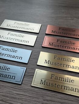 Namensschild, Briefkasten, Türschild, wetterfest, personalisiert - Schermbeck