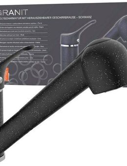 Eisl Spültischarmatur GRANIT herausziehb. 2-fach verstellb. Geschirrbrause, schwenkb. Auslauf 360°