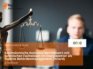 Kaufmännische Assistenz/Betriebswirt mit juristischen Fachwissen im Energiesektor als Experte Behördenmanagement (m/w/d) - Hannover