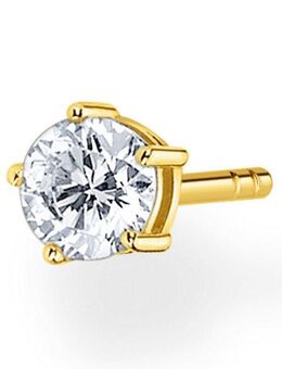 THOMAS SABO Single-Ohrstecker weißer Stein gold, weißer Stein silber, mit Zirkonia (synth)