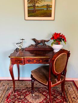 Antiker Louis Quinze Sekretär um 1870 – Palisander, Intarsien Muster, echter Blickfang - Gundelsheim Zentrum