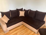 Sofa, Ecksofa, beige, braun, Wohnzimmer, Couch - München Schwabing-West