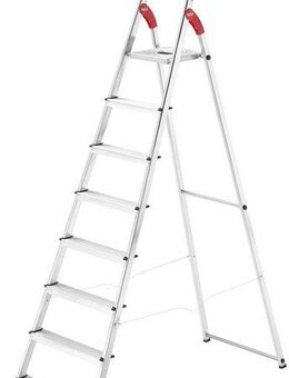 Hailo Stehleiter L60 StandardLine, Alu-Sicherheits-Stehleiter 8 Stufen