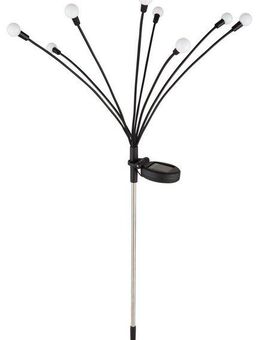 GLOBO LIGHTING LED Solarleuchte SOLAR, LED fest integriert, Warmweiß, Schiebeschalter, beweglich, LxBxH: 200x120x700mm